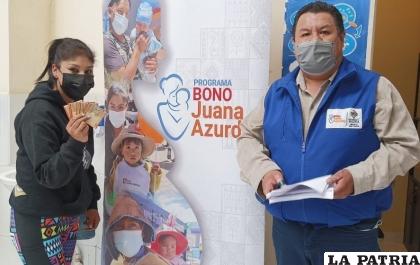 Pago del Bono Juana Azurduy a las beneficiarias /PBJA
