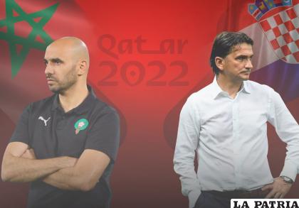 Walid Regragui y Zlatko Dalic seleccionadores de Marruecos y Croacia /LA PATRIA