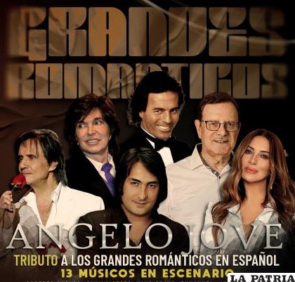 Afiche oficial del ??Tributo a Grandes Románticos en español?/ RRSS