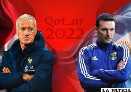 Lionel Scaloni y Didier Deschamps, dos técnicos ganadores con formatos de juego distintos /LA PATRIA
