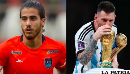 El futbolista de César Vallejo celebró que la ??pulga?? ganó la Copa del Mundo /infobae.com