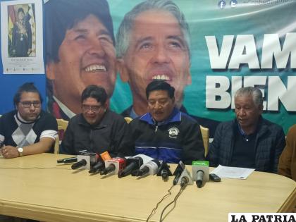 La conferencia de prensa ofrecida ayer por el vicepresidente del MAS, Gerardo García /LA PATRIA