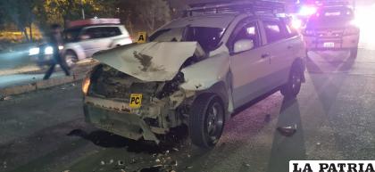El coche del protagonista registró daños ostentosos en su estructura /Tránsito
