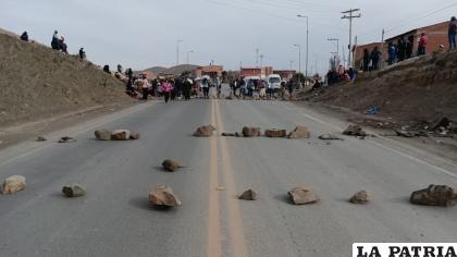 Sector Vinto fue bloqueado el lunes /ABC