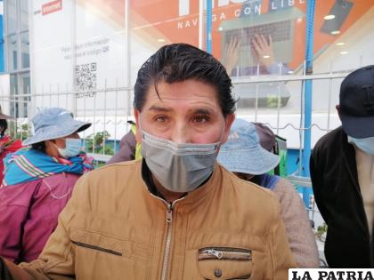 Presidente de la Federación Departamental de Comerciantes Gremiales Minoristas de Oruro, 
Jorge Orellana