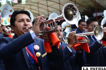 Los músicos hicieron vibrar Oruro con los bronces /LA PATRIA
