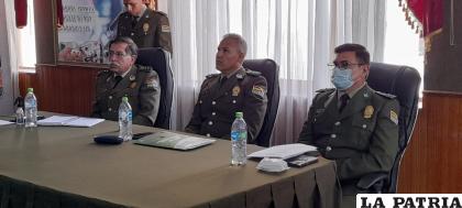 El comandante Gutiérrez informando sobre el balance de la rendición de cuentas públicas de su comando /LA PATRIA