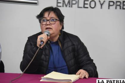 Ministra de Trabajo, Empleo y Previsión Social, Verónica Navia /ABI