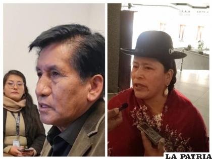 El senador Félix Ajpi y la senadora Virginia Velasco/LA PATRIA
