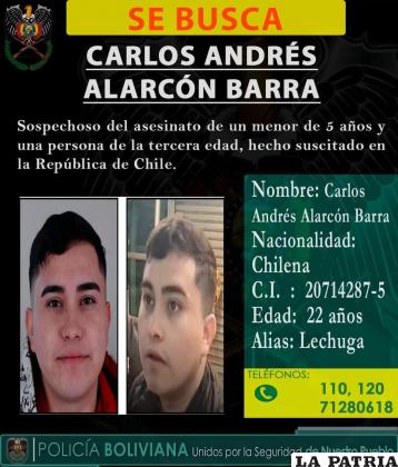  Las fuerzas del orden buscan a ambos individuos / Policía