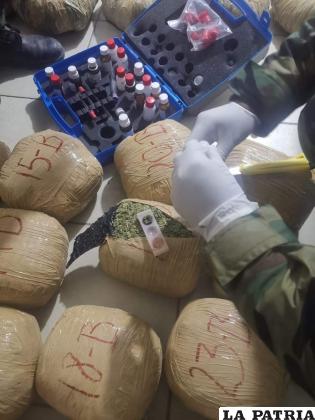En uno de los domicilios ocupados por la banda criminal se encontró marihuana / Emilio Castillo