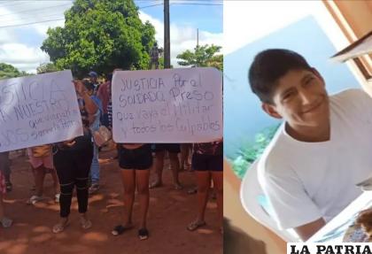 Familiares y amigos exigen justicia por la muerte del soldado /Cotoca Noticias  